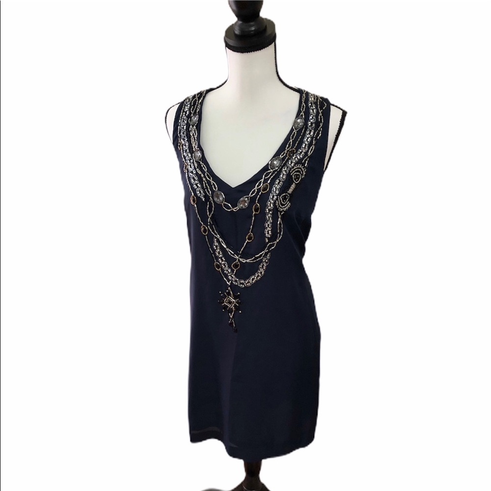 Andrea Behar by Boston Proper Jeweled Front Sheath